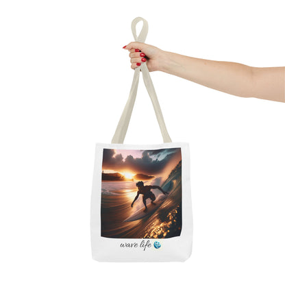 Surfing Vibes Tote Bag - Wave Life & Surfing Design