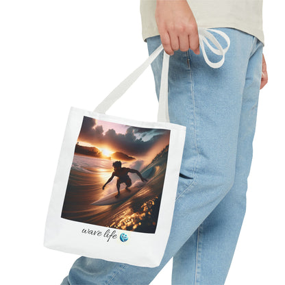 Surfing Vibes Tote Bag - Wave Life & Surfing Design