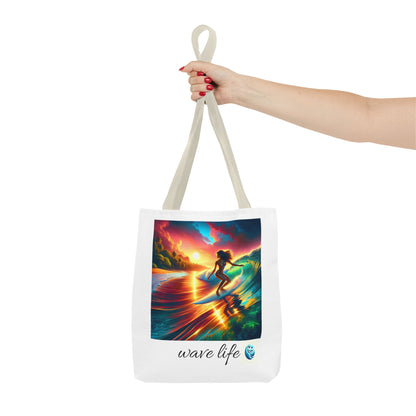 Wave Life Surfing Tote Bag - Perfect for Beach Lovers & Everyday Use