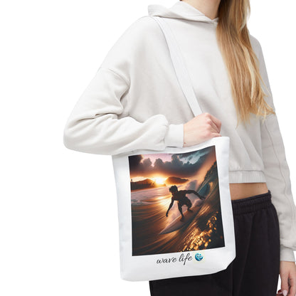 Surfing Vibes Tote Bag - Wave Life & Surfing Design