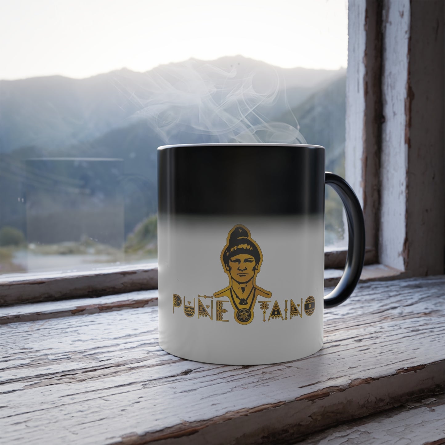 Color Morphing Mug - Pûne Taino Design for Unique Coffee Moments