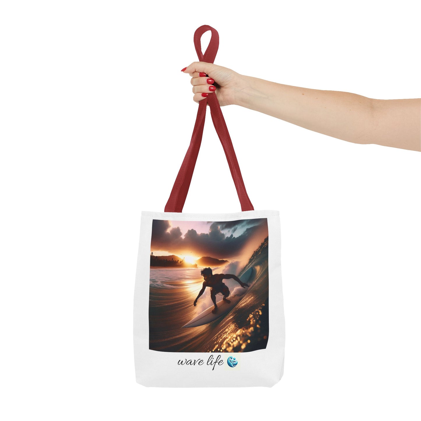 Surfing Vibes Tote Bag - Wave Life & Surfing Design
