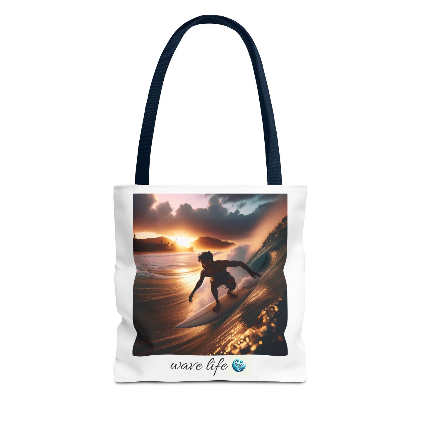 Surfing Vibes Tote Bag - Wave Life & Surfing Design