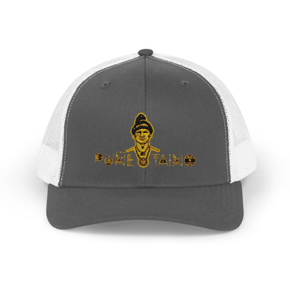Gold Phantom Trucker Cap - Urban Style, Snapback Hat for Festivals, Outdoor Events, Gift for Him, Unisex Fashion Accessory