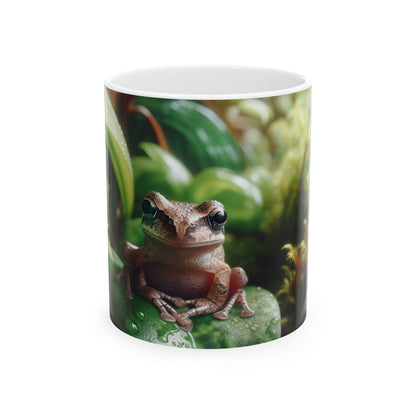 Whimsical Frog Ceramic Mug - Perfect Gift for Nature Lovers