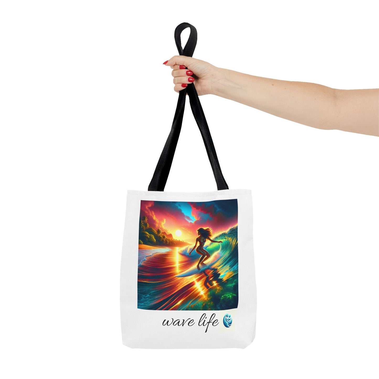 Wave Life Surfing Tote Bag - Perfect for Beach Lovers & Everyday Use