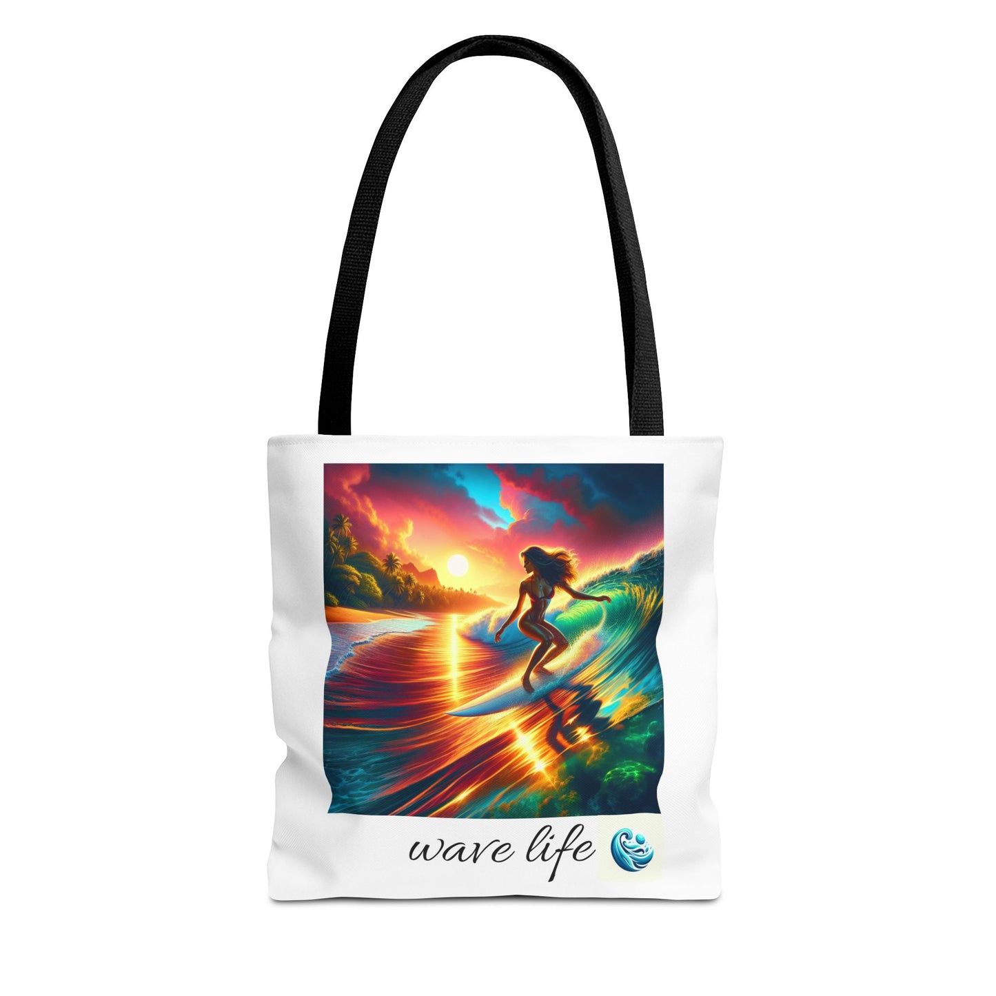 Wave Life Surfing Tote Bag - Perfect for Beach Lovers & Everyday Use
