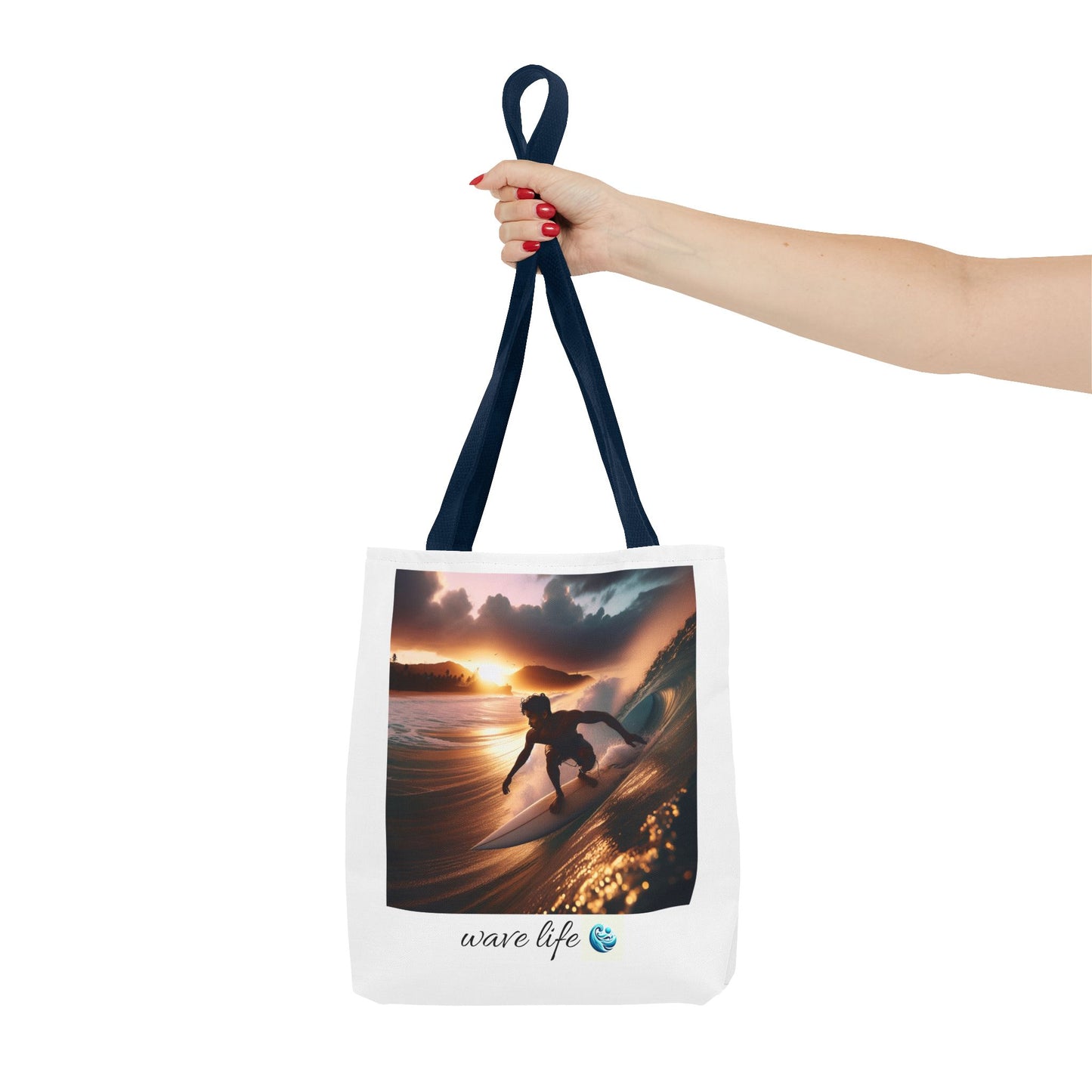 Surfing Vibes Tote Bag - Wave Life & Surfing Design