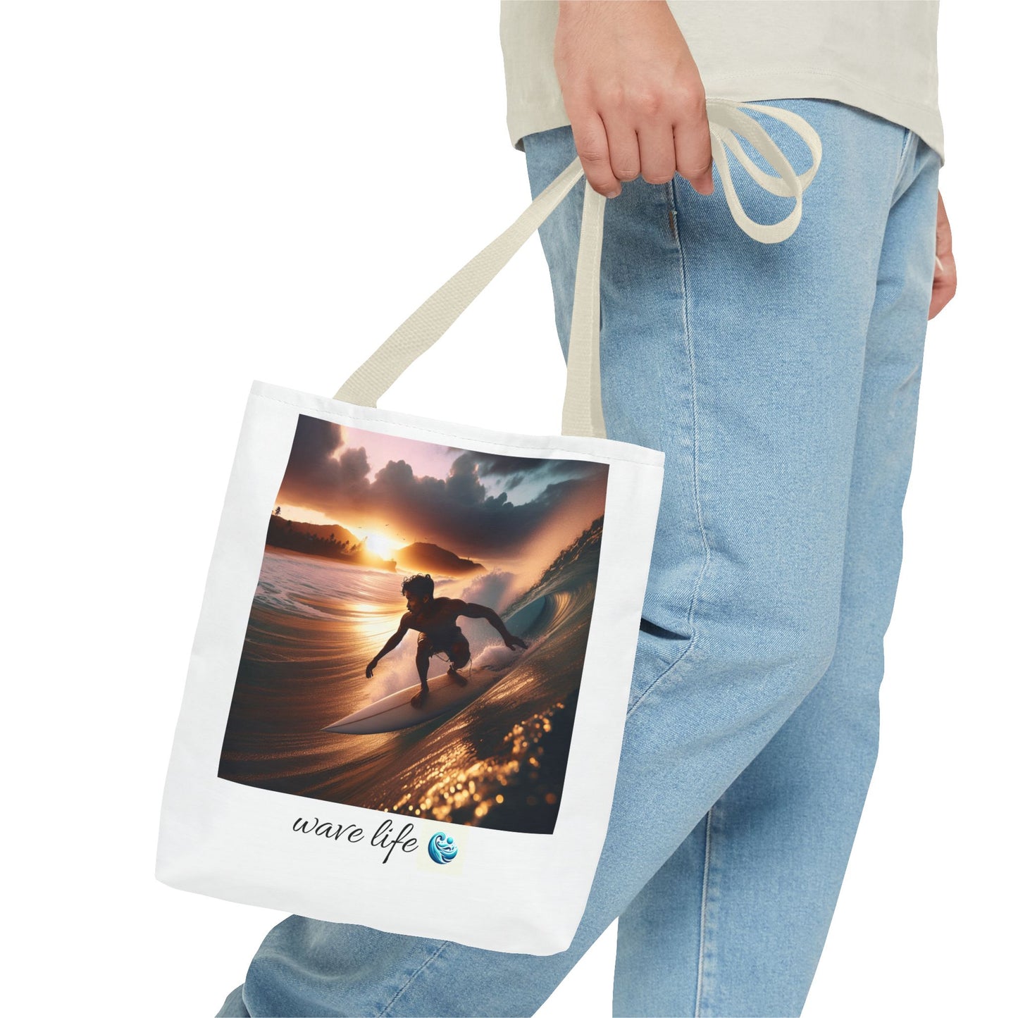 Surfing Vibes Tote Bag - Wave Life & Surfing Design
