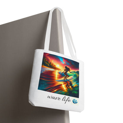 Wave Life Surfing Tote Bag - Perfect for Beach Lovers & Everyday Use