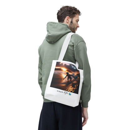 Surfing Vibes Tote Bag - Wave Life & Surfing Design