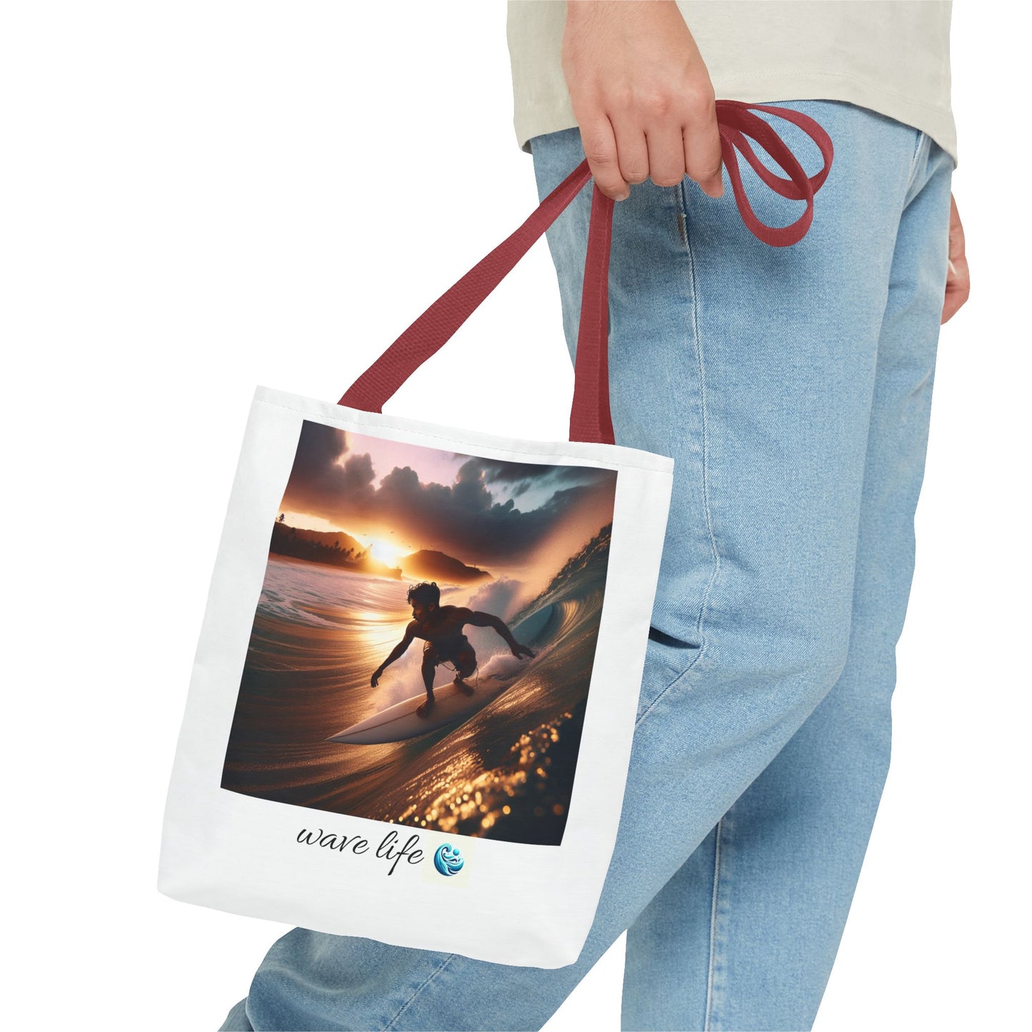 Surfing Vibes Tote Bag - Wave Life & Surfing Design
