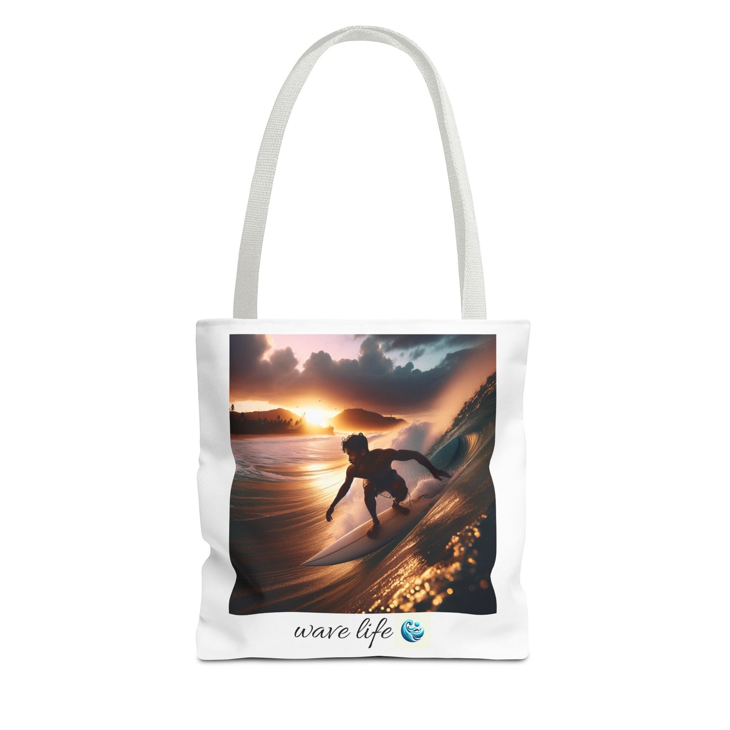Surfing Vibes Tote Bag - Wave Life & Surfing Design