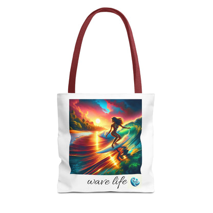 Wave Life Surfing Tote Bag - Perfect for Beach Lovers & Everyday Use