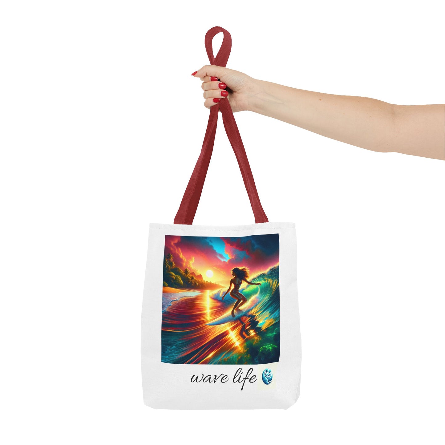 Wave Life Surfing Tote Bag - Perfect for Beach Lovers & Everyday Use