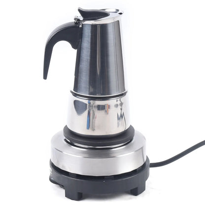Pune Taino Coffee Electric Moka Pot – 9-Cup Stainless Steel Espresso Maker