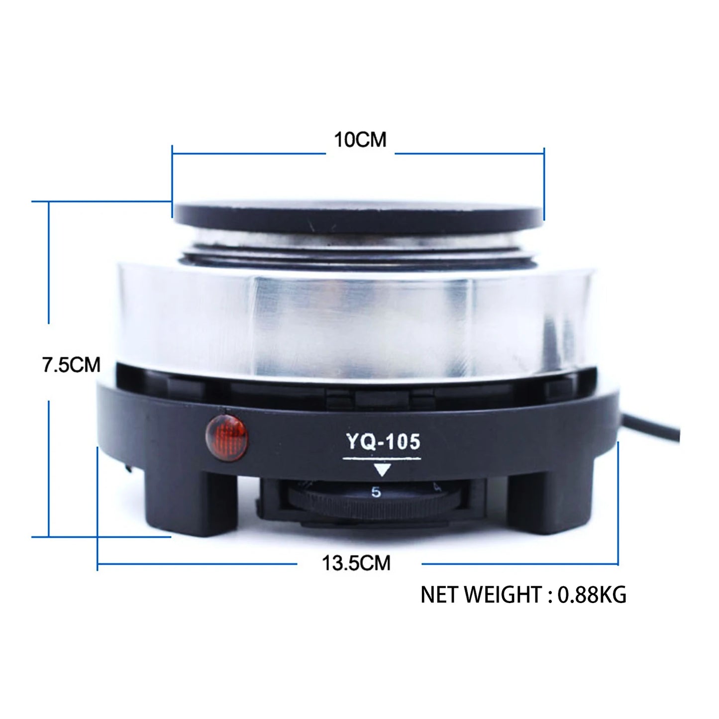 Pune Taino Coffee Electric Moka Pot – 9-Cup Stainless Steel Espresso Maker